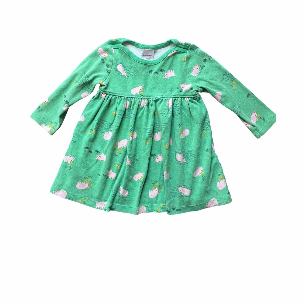 Hanna Andersson Organic Cotton Pigs & Flowers Dress